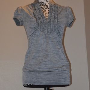 Grey V-Neck Shirt